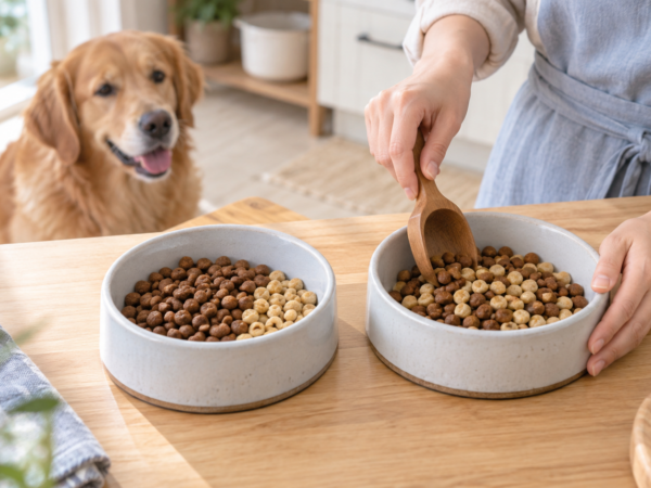 フードの切り替え方——愛犬のお腹に負担をかけないコツ
